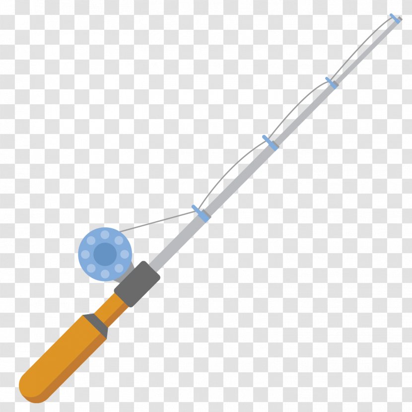 Fishing Rod Cartoon - Vector Transparent PNG