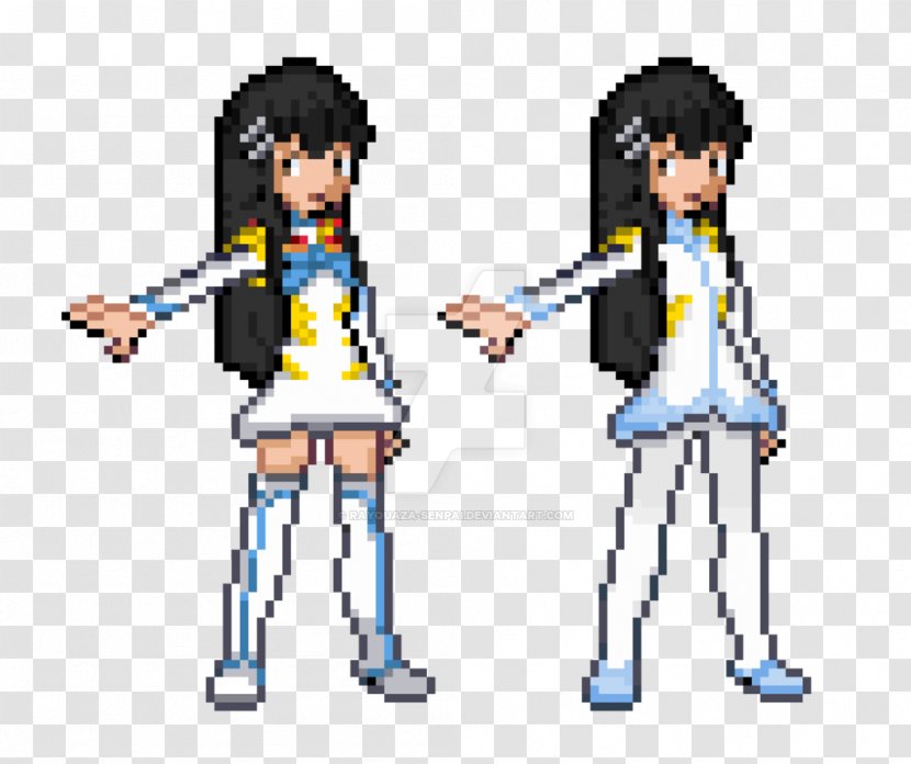 Pixel Art Satsuki Kiryuin Character Digital - Deviantart - Pokemon Rayquaza Transparent PNG