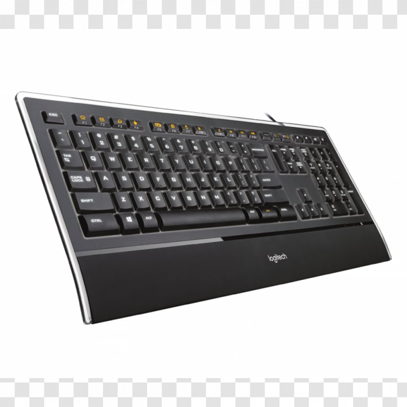 Computer Keyboard Logitech Illuminated K740 K800 AZERTY - Technology - Keybord Transparent PNG