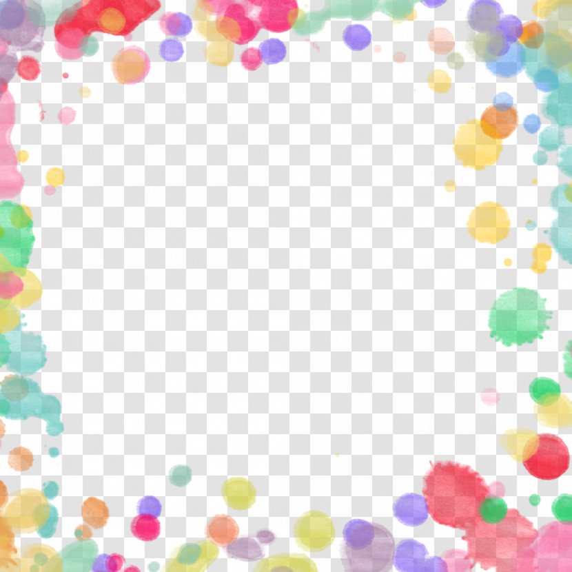 Color - Petal - Colorful Bubble Border Transparent PNG