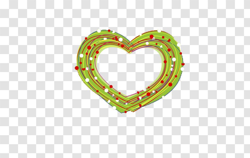Heart Valentines Day Line Clip Art - Frame - Green Transparent PNG