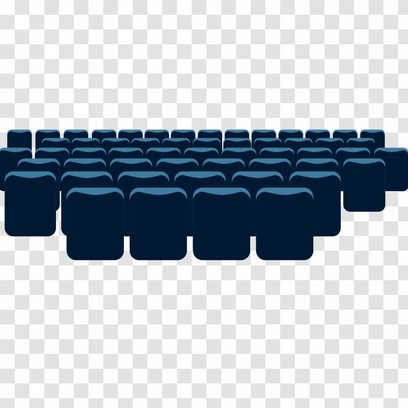 Cinema Theatre Seat - Black Light - Blue Theater Vector Material Transparent PNG