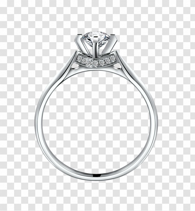 Engagement Ring Diamond Clip Art - Necklace - Silver With Transparent PNG