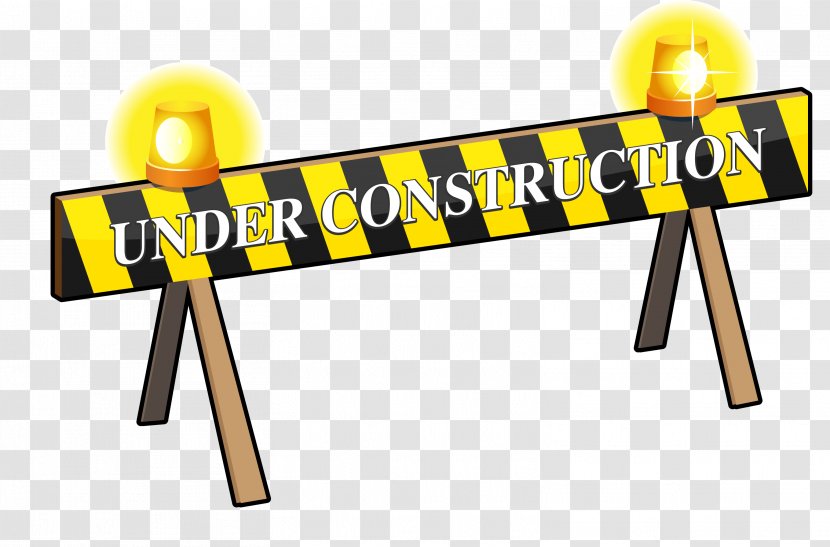 Architectural Engineering Cartoon Clip Art - Yellow - Lighted Traffic Barricades Tool Tips Transparent PNG
