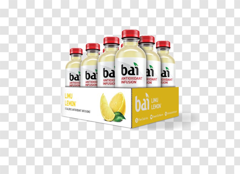 Bai Brands Carbonated Water Drink Antioxidant Infusion Beverage Bottle - Citric Acid - Flavored Mineral Transparent PNG