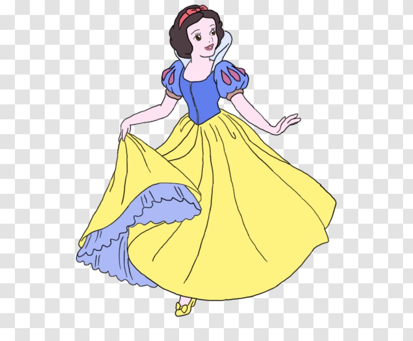Snow White Ariel Belle Disney Princess Seven Dwarfs - Watercolor - Line Transparent PNG