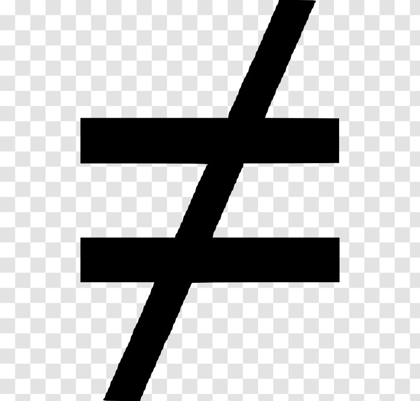 Equals Sign Equality Mathematics Clip Art - Black And White Transparent PNG