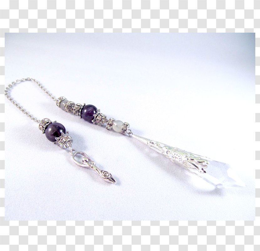 Amethyst Body Jewellery Necklace Purple - Crystal Pendulum Transparent PNG