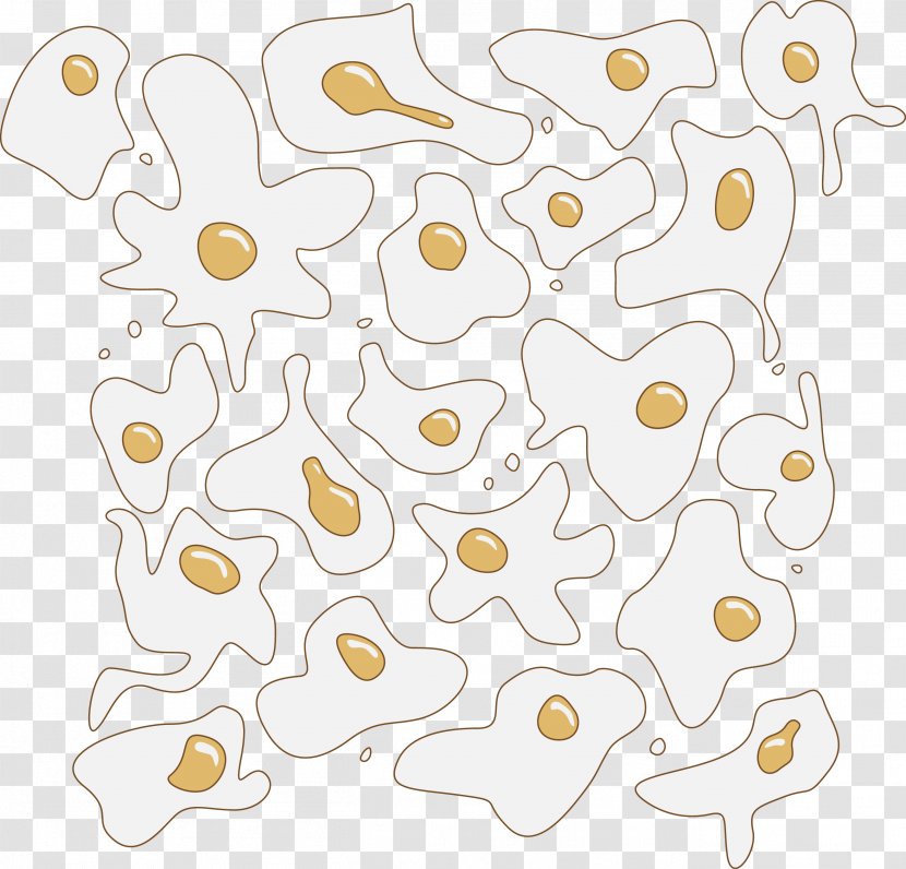 Fried Egg Cartoon Illustration - Eggs Vector Background Shading Decorative Material Transparent PNG