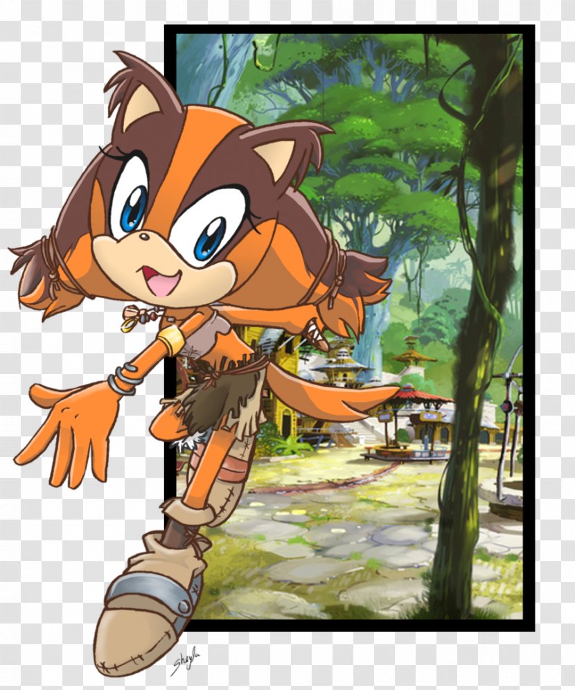 Sticks The Badger Sonic Hedgehog Fan Art Character - Flower Transparent PNG