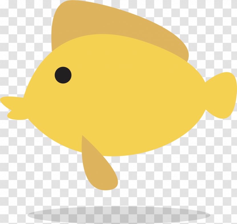 Yellow Fauna Clip Art - Marine Mammal - Vector Fish Transparent PNG