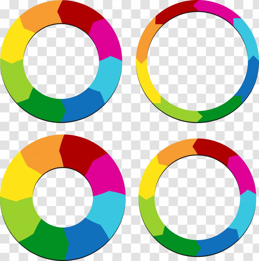 Circle Arrow Illustration - Corporate Design - Color Ring Transparent PNG