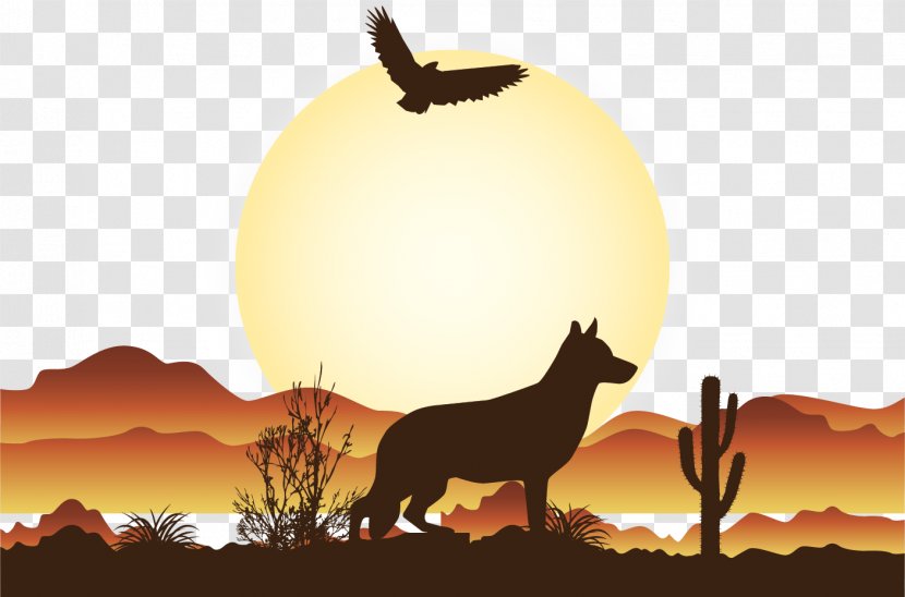 Euclidean Vector Desert Illustration - Resource - Wolf Moor Transparent PNG