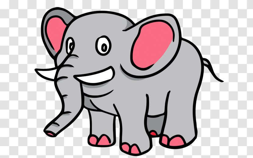 Cartoon Elephant Drawing - Tree Transparent PNG