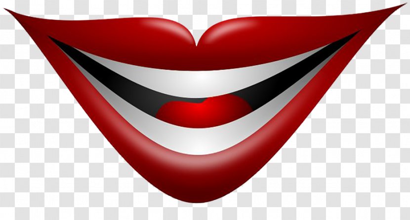 Smiley Mouth Lip Clip Art - Joker - Smile Red Lips Transparent PNG
