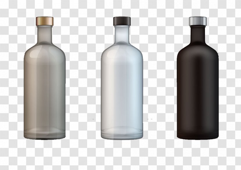 Red Wine Beer Glass Bottle - Three Empty Bottles Picture Transparent PNG