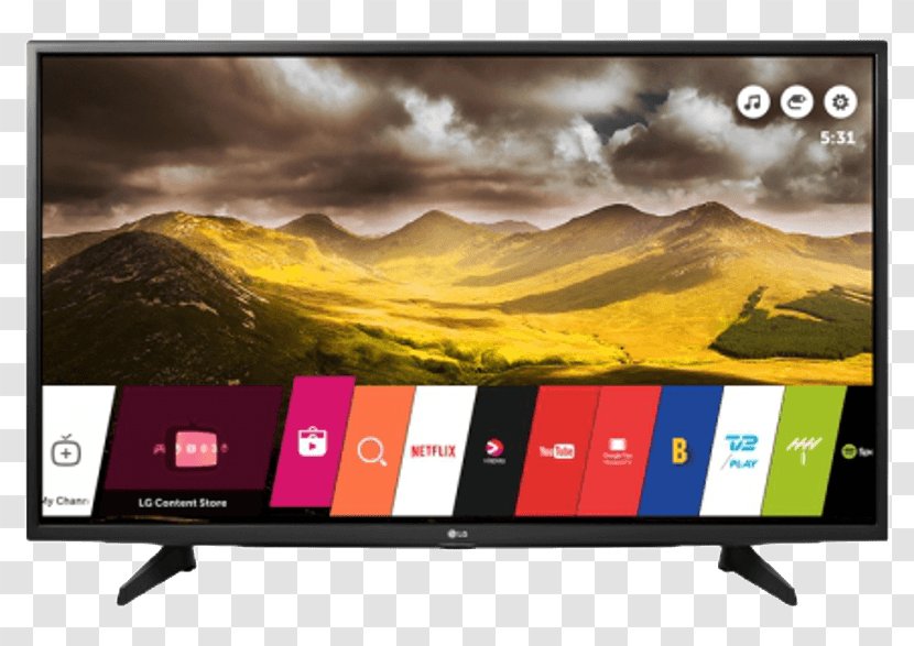 Smart TV LED-backlit LCD 1080p High-definition Television LG - Media - Hd Lcd Tv Transparent PNG