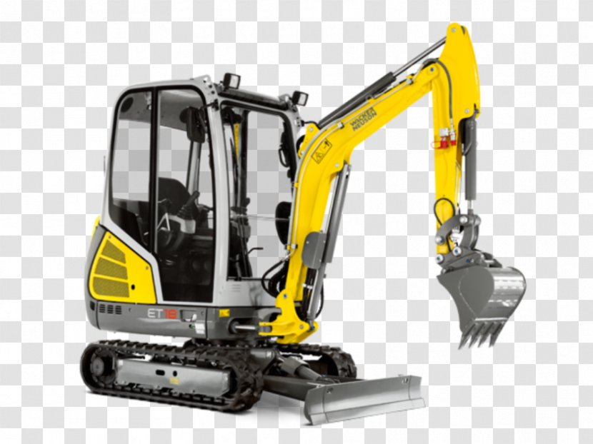 Compact Excavator Heavy Machinery Wacker Neuson Compactor - Cartoon Transparent PNG