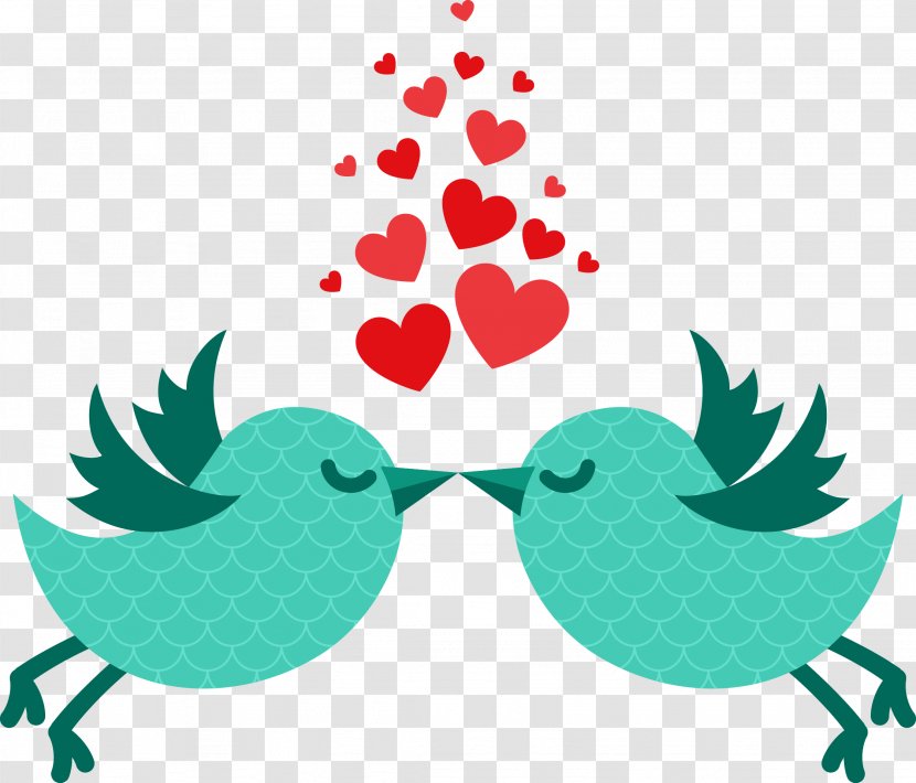 Valentines Day February 14 Love Illustration - Wing - Qinmi Two Birds Transparent PNG