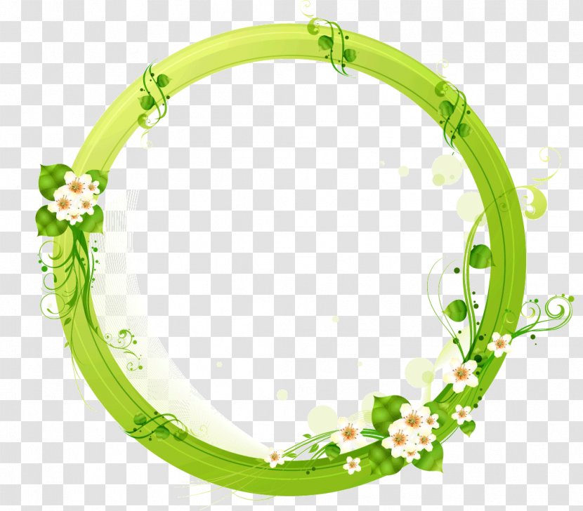 Template Adobe Illustrator Computer File - Oval - Green Circle On The Flowers Transparent PNG