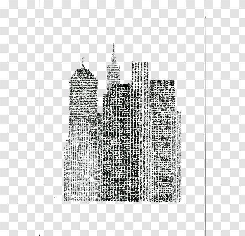 New York City Work Of Art Printmaking Canvas Print - Monochrome - Creative Skyscraper Transparent PNG