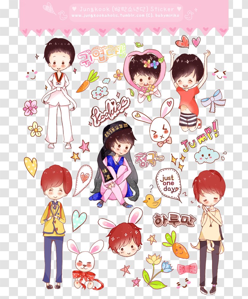 Clip Art DeviantArt Illustration - Tagged - Bts Fanart Sticker Transparent PNG