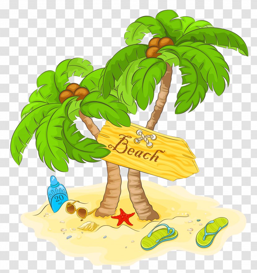 Palm Islands Sandy Beach Vacation Clip Art Transparent PNG