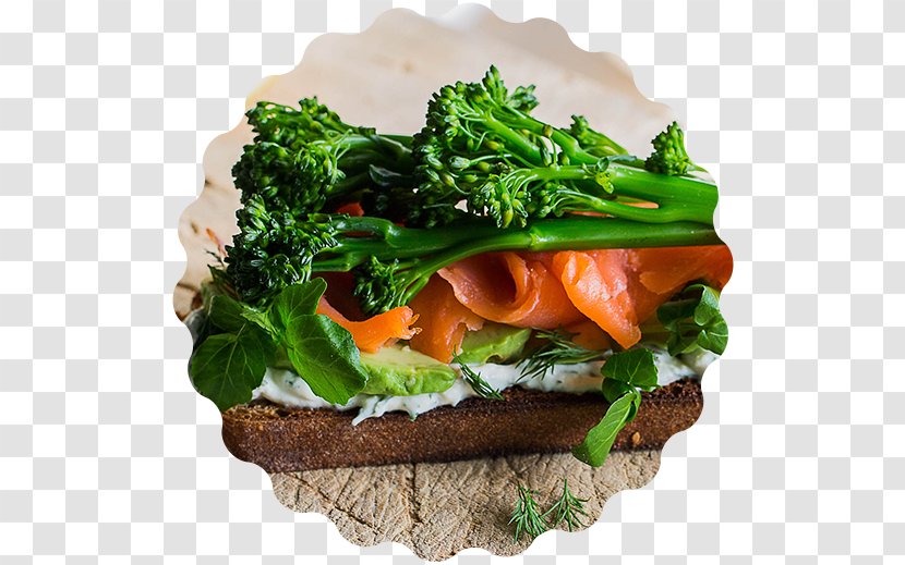 Breakfast Sandwich Smoked Salmon Open Smørrebrød Veggie Burger Transparent PNG