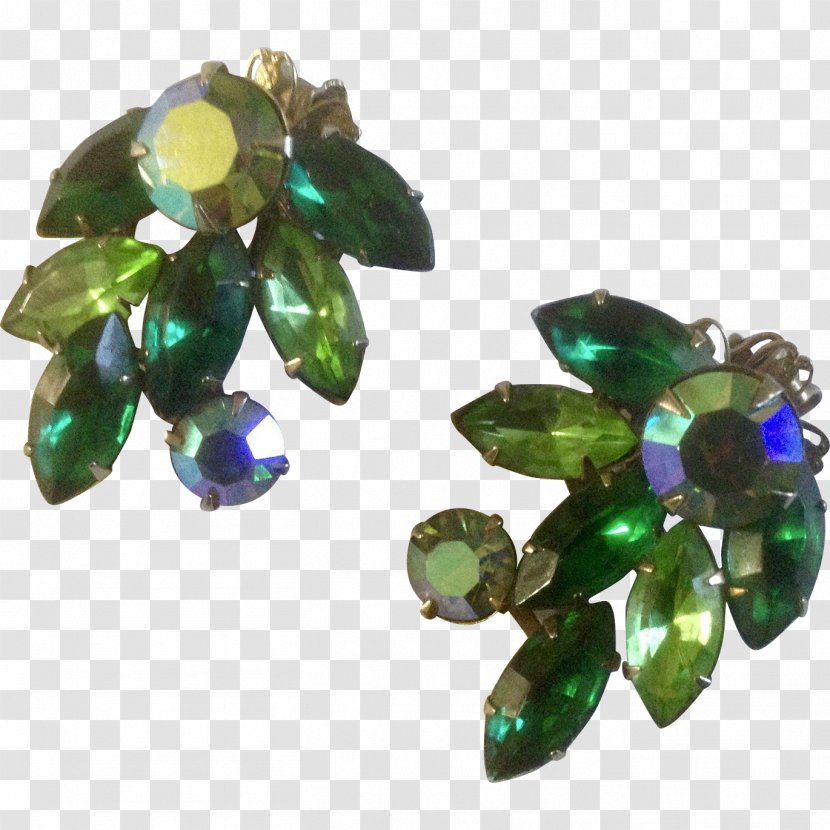 Emerald Earring Imitation Gemstones & Rhinestones Jewellery - Glass Transparent PNG