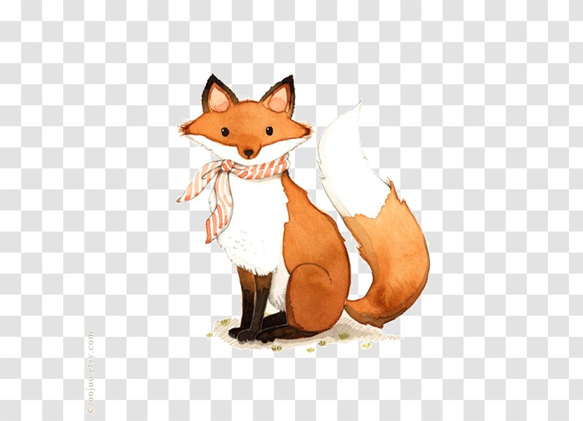 Fox Drawing Printmaking Watercolor Painting Illustration - Royaltyfree - Mr. Transparent PNG