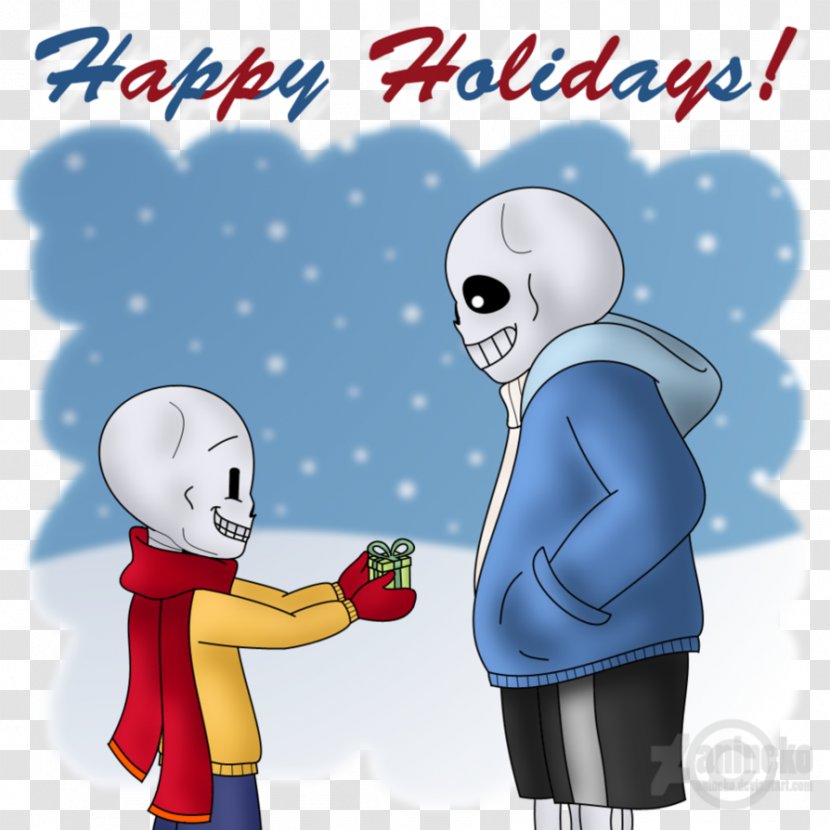 Undertale Christmas Happiness Valentine's Day Holiday - Silhouette Transparent PNG