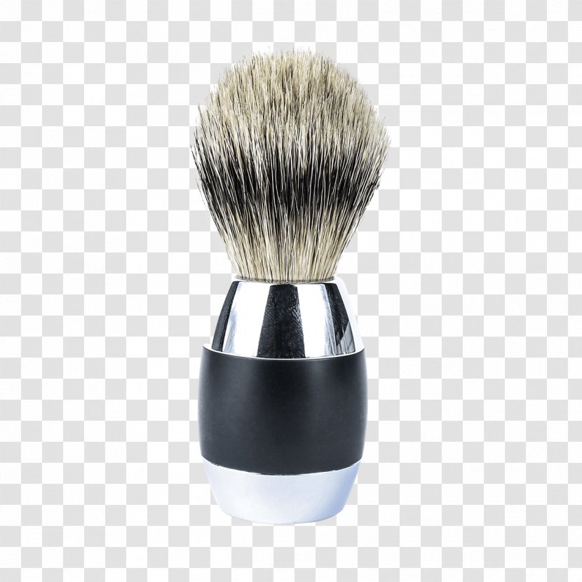 Shave Brush European Badger Paintbrush Merkur - Chromium Plated Transparent PNG