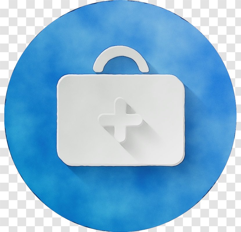 Blue Turquoise Circle Cloud Plate - Lock Symbol Transparent PNG
