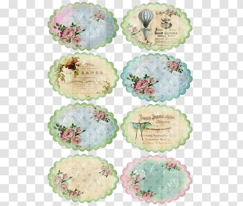 Label Printing Paper Vintage Art - Tableware Transparent PNG