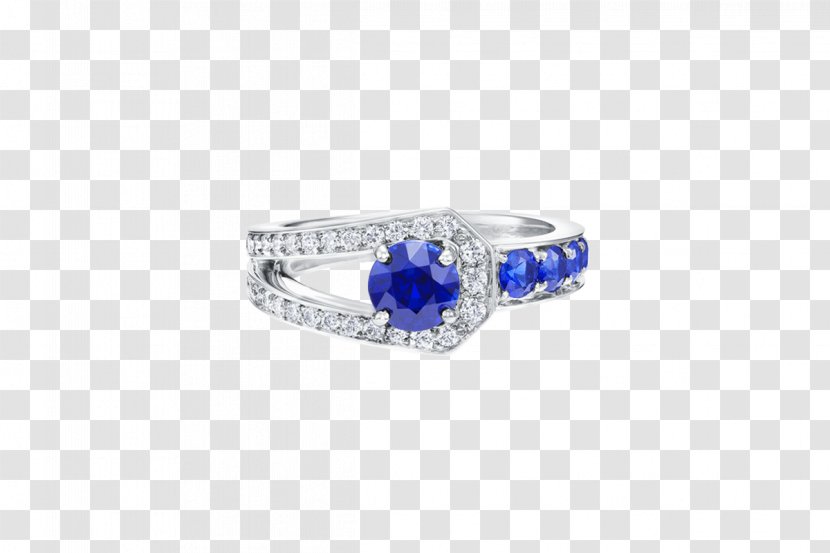 Sapphire Engagement Ring Jewellery Harry Winston, Inc. - Gold Transparent PNG