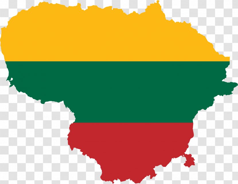 Flag Of Lithuania Topographic Map - Yellow Transparent PNG