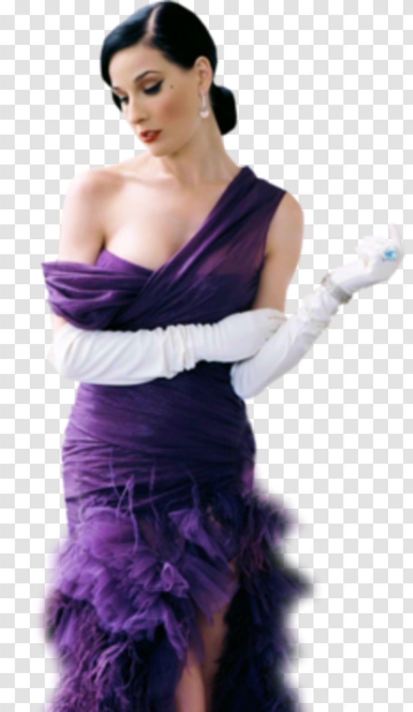 Dita Von Teese Wedding Dress Purple Female - Tree Transparent PNG
