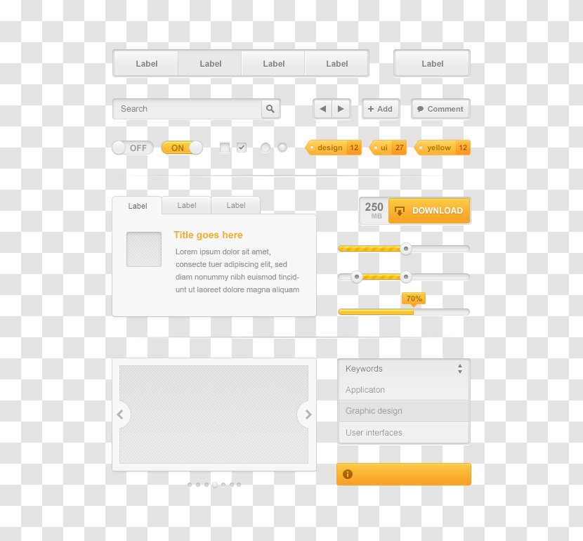 Interface - Yellow - Square Inc Transparent PNG