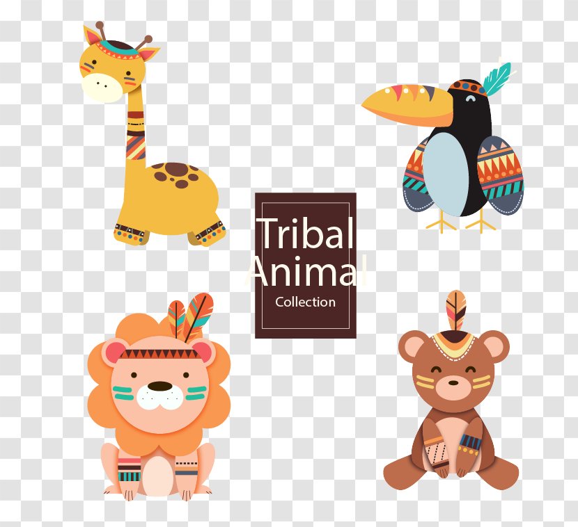 Cat Animal Tribe Clip Art - Giraffe - Tribal Image Transparent PNG