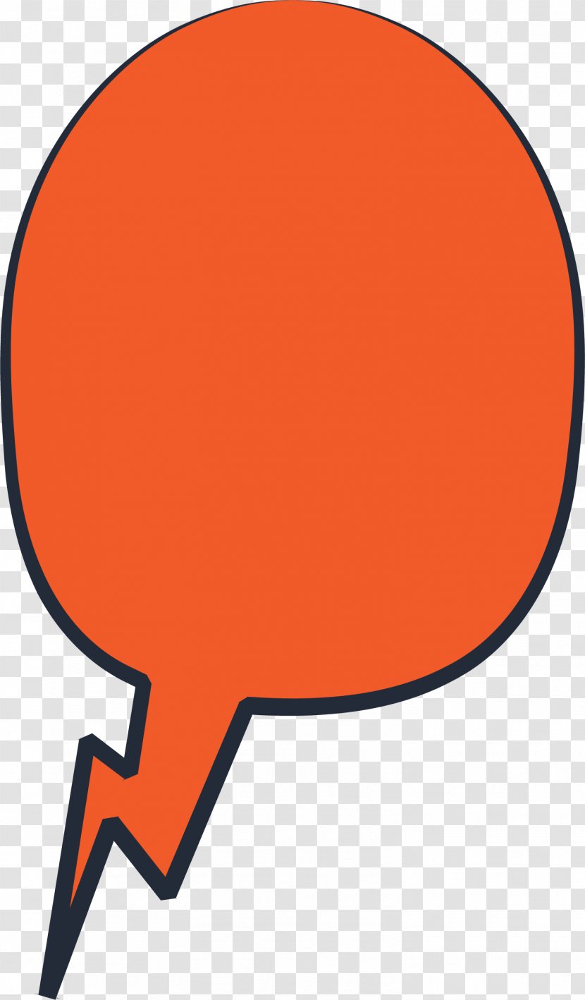 Dialog Box Speech Balloon Clip Art - Hand Painted Orange Oval Transparent PNG