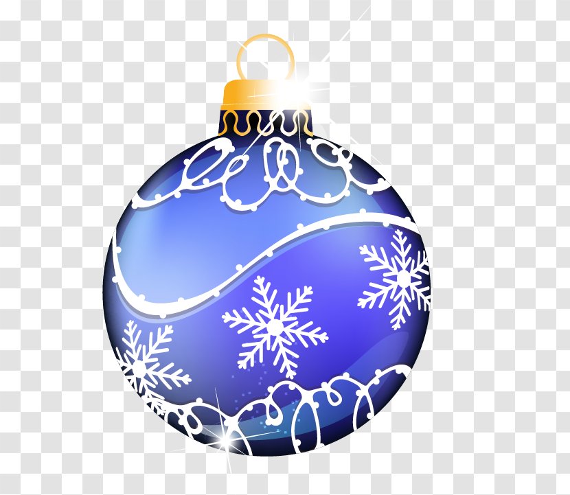 Christmas Ornament Blue Snowflake Decoration - Balls Painted Pattern Transparent PNG