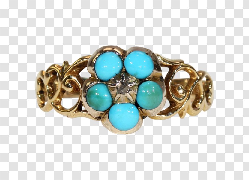 Turquoise Ring Brooch Jewellery Estate Jewelry - Design Transparent PNG