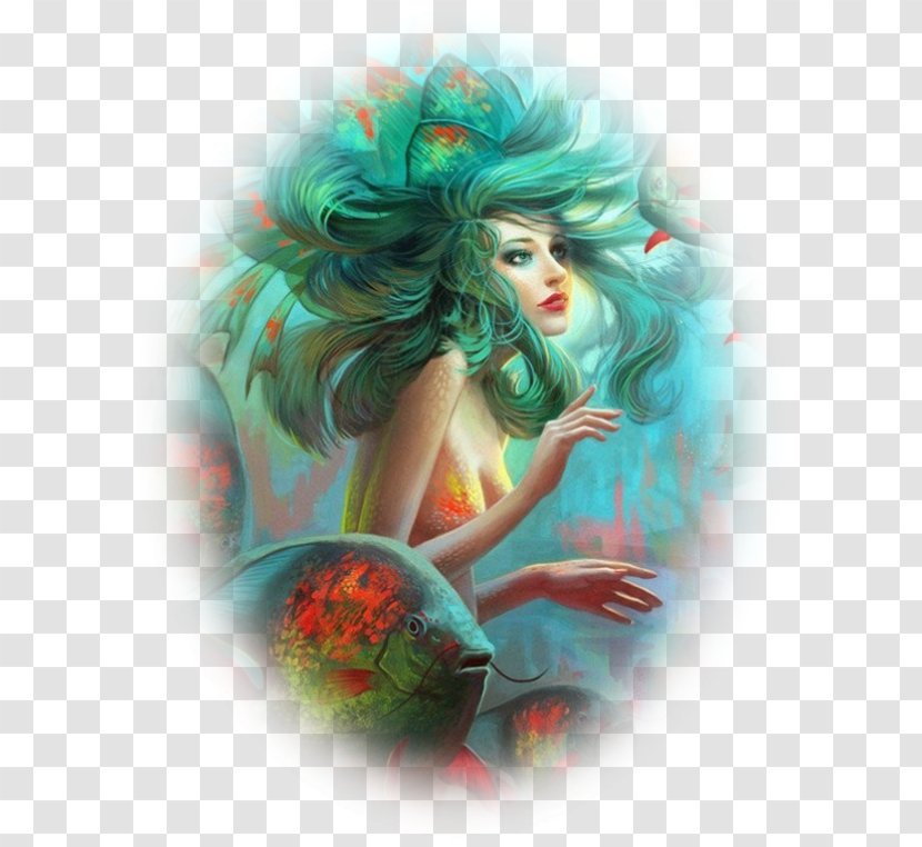 Mermaid Painting Animaatio - Merman Transparent PNG