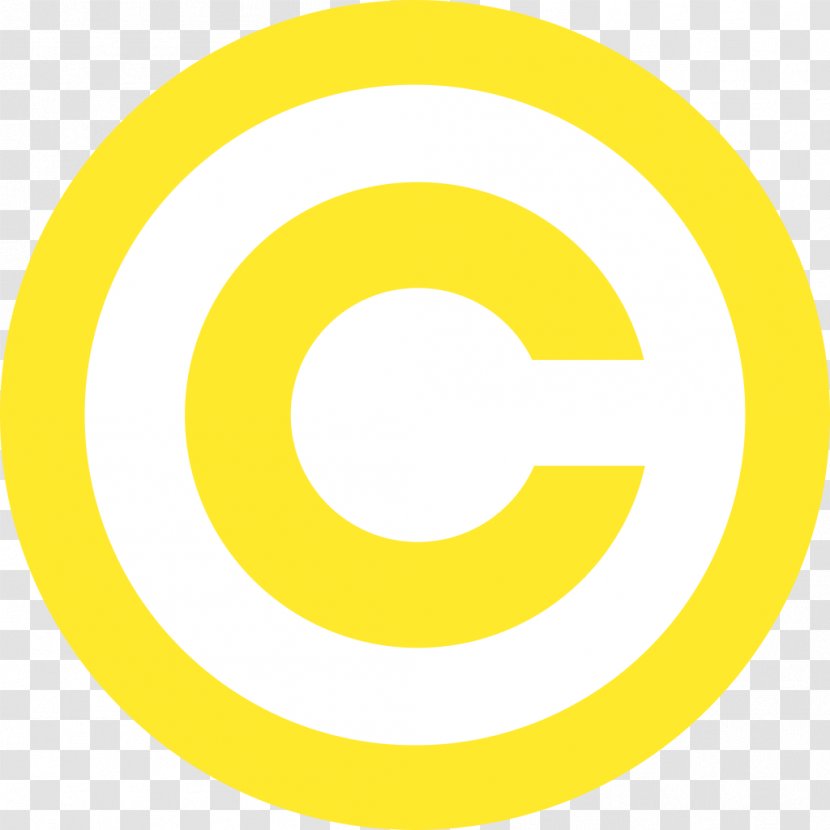 Copyright Law Of The United States Public Domain Symbol Notice - YELLOW Transparent PNG