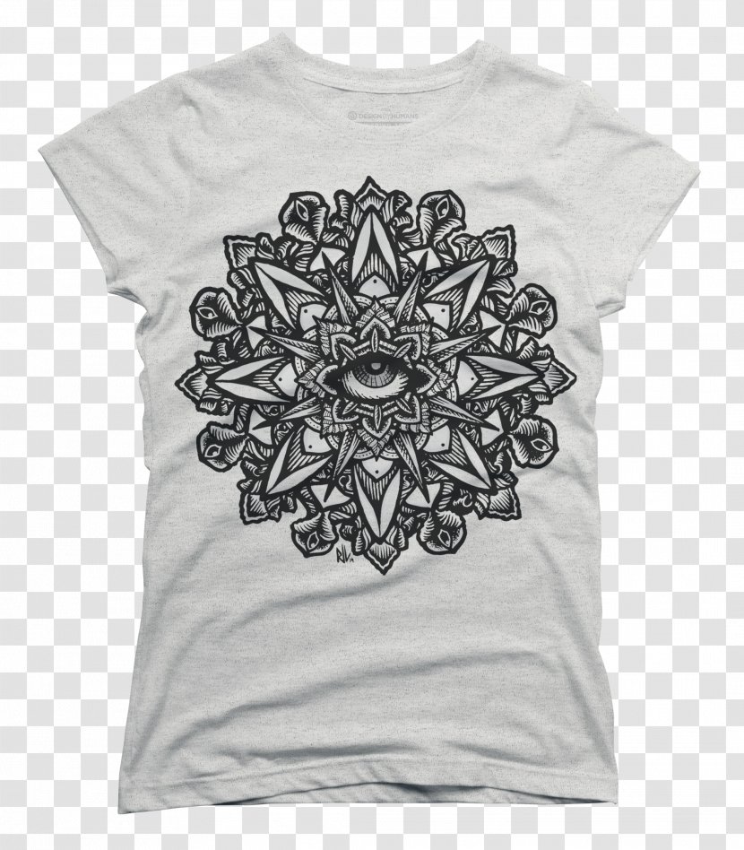 T-shirt Mandala Enlightenment Dharmachakra - Black M - Wheel Of Dharma Transparent PNG