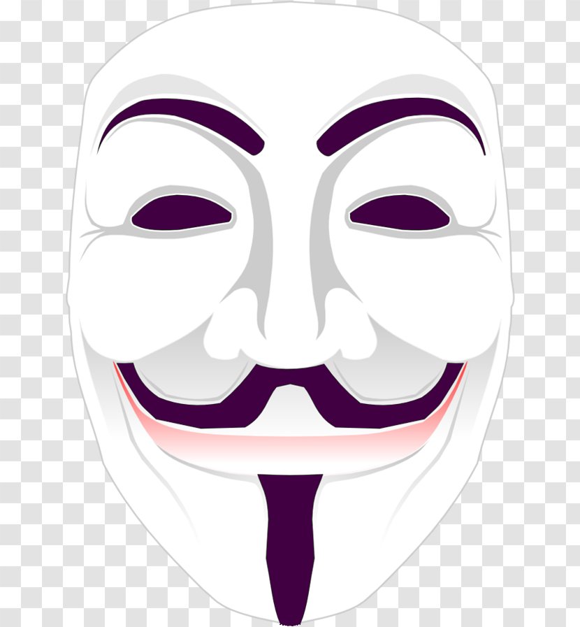 Gunpowder Plot Guy Fawkes Mask Anonymous Clip Art - Purple Transparent PNG