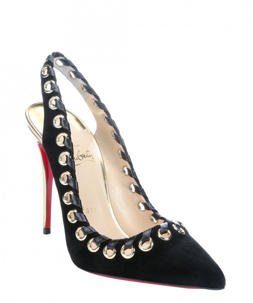 Slingback Court Shoe High-heeled Footwear Suede - Handbag - Louboutin Transparent PNG