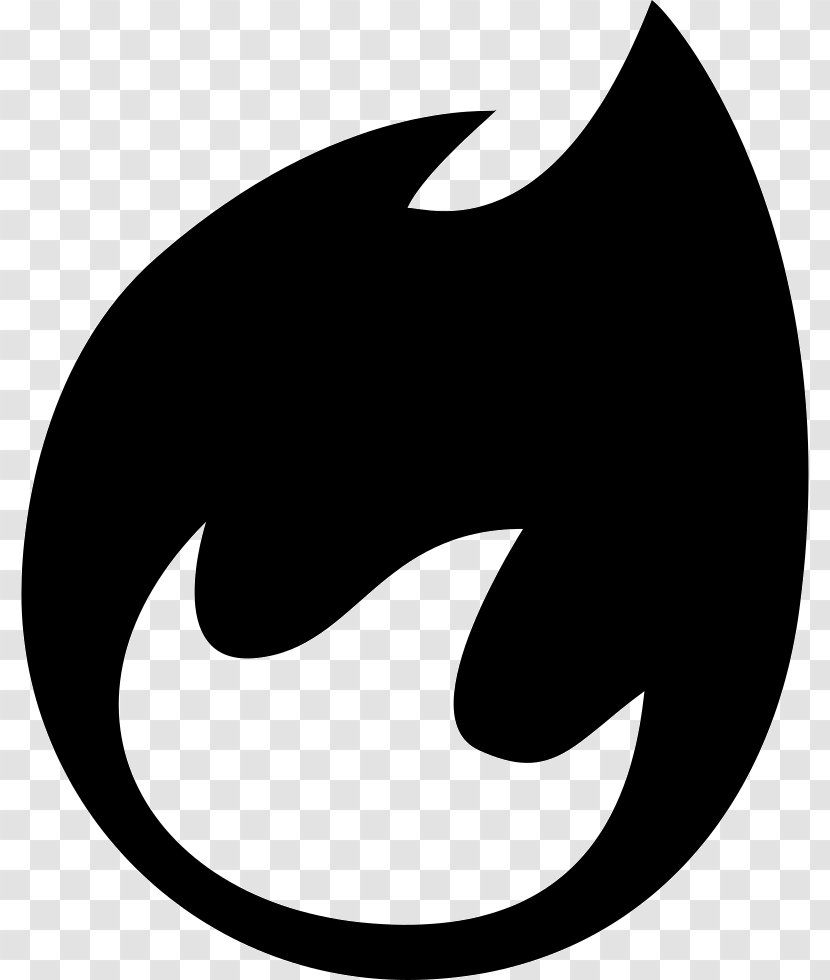 Crescent Circle Logo White Clip Art - Black And Transparent PNG