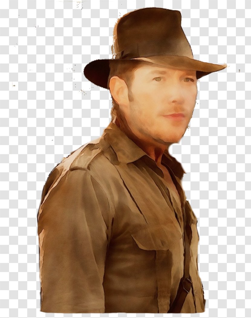 Cowboy Hat - Leather - Beige Transparent PNG