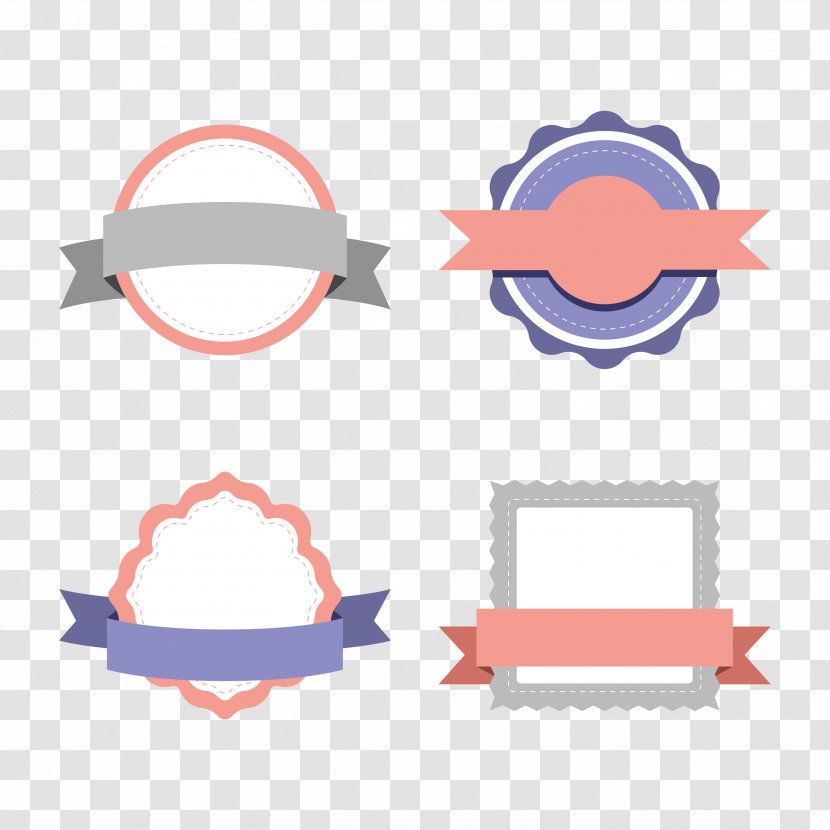 Vector Graphics Logo Badge Pastel Design - Advertising Transparent PNG